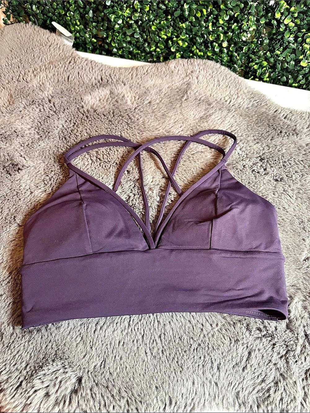 lululemon Pushing Limits Bra Purple & Black Size 6
